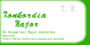 konkordia major business card